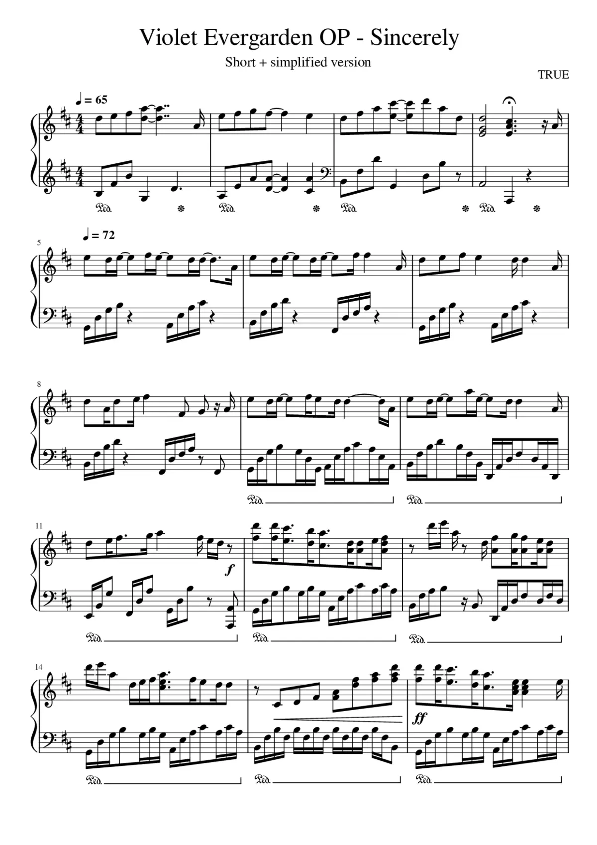 Sincerely - Page 1