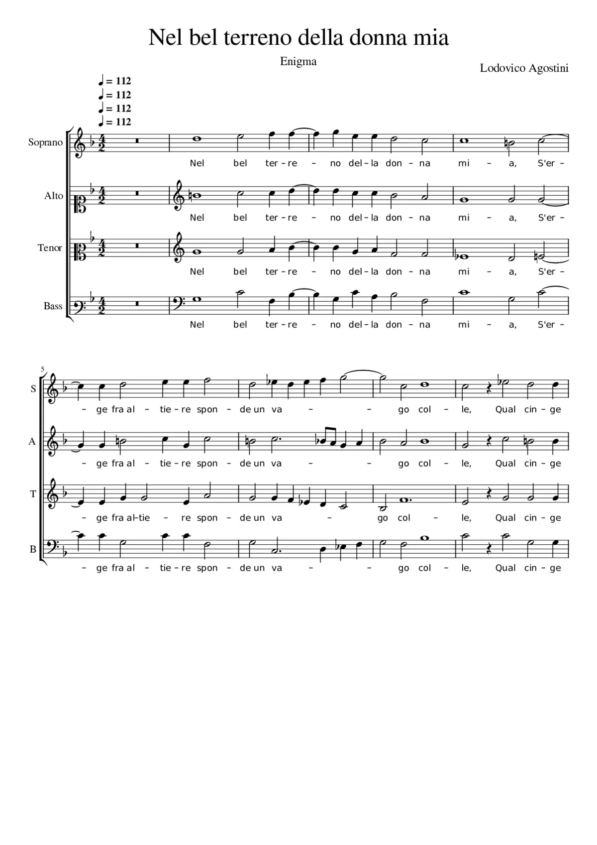 Nel bel terreno della donna mia - Page 1