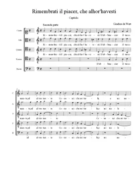 Rimembrati il piacer, che alhor'havesti