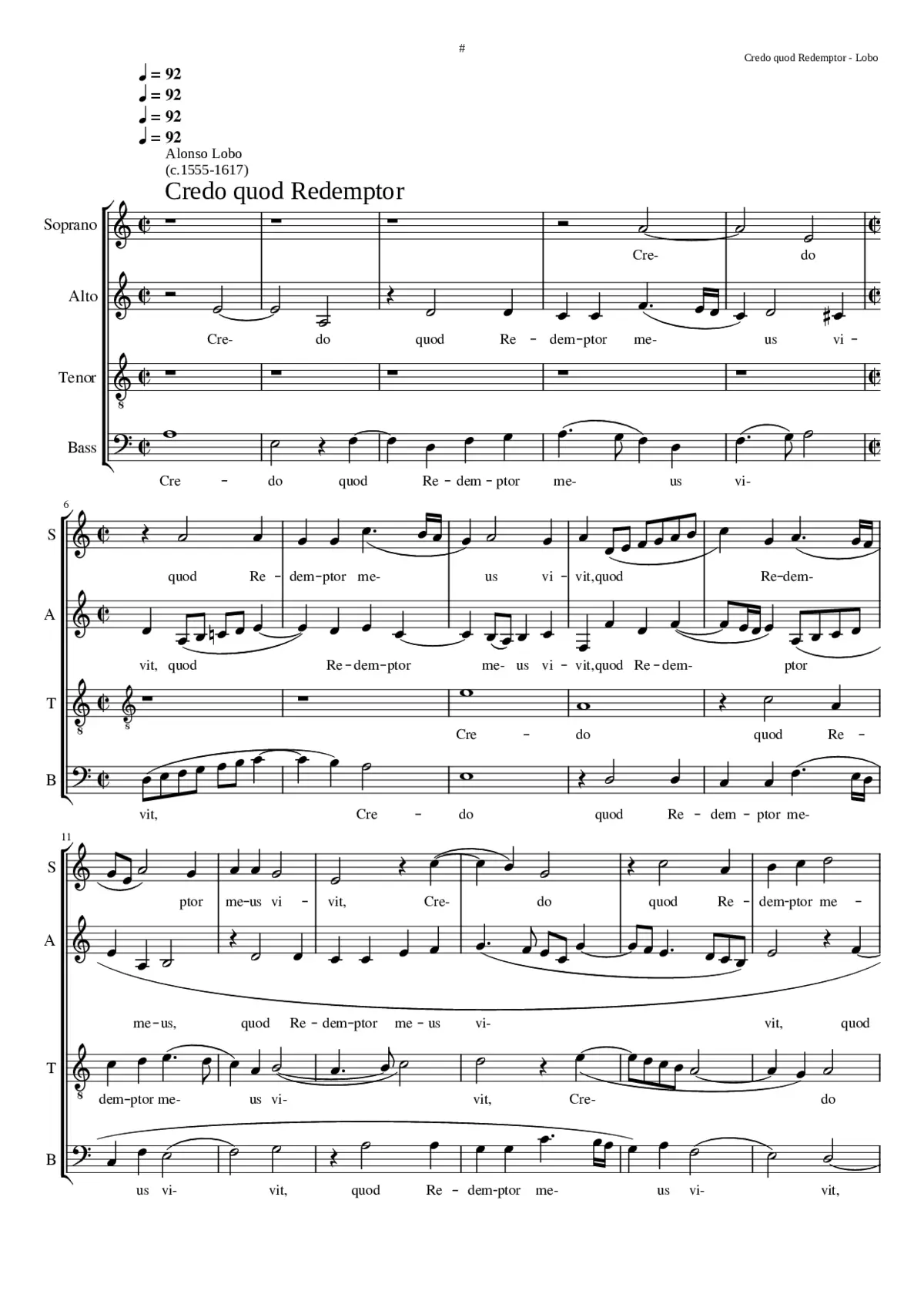 Credo quod Redemptor - Page 1