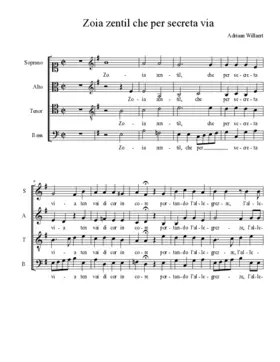 Zoia zentil che per secreta via