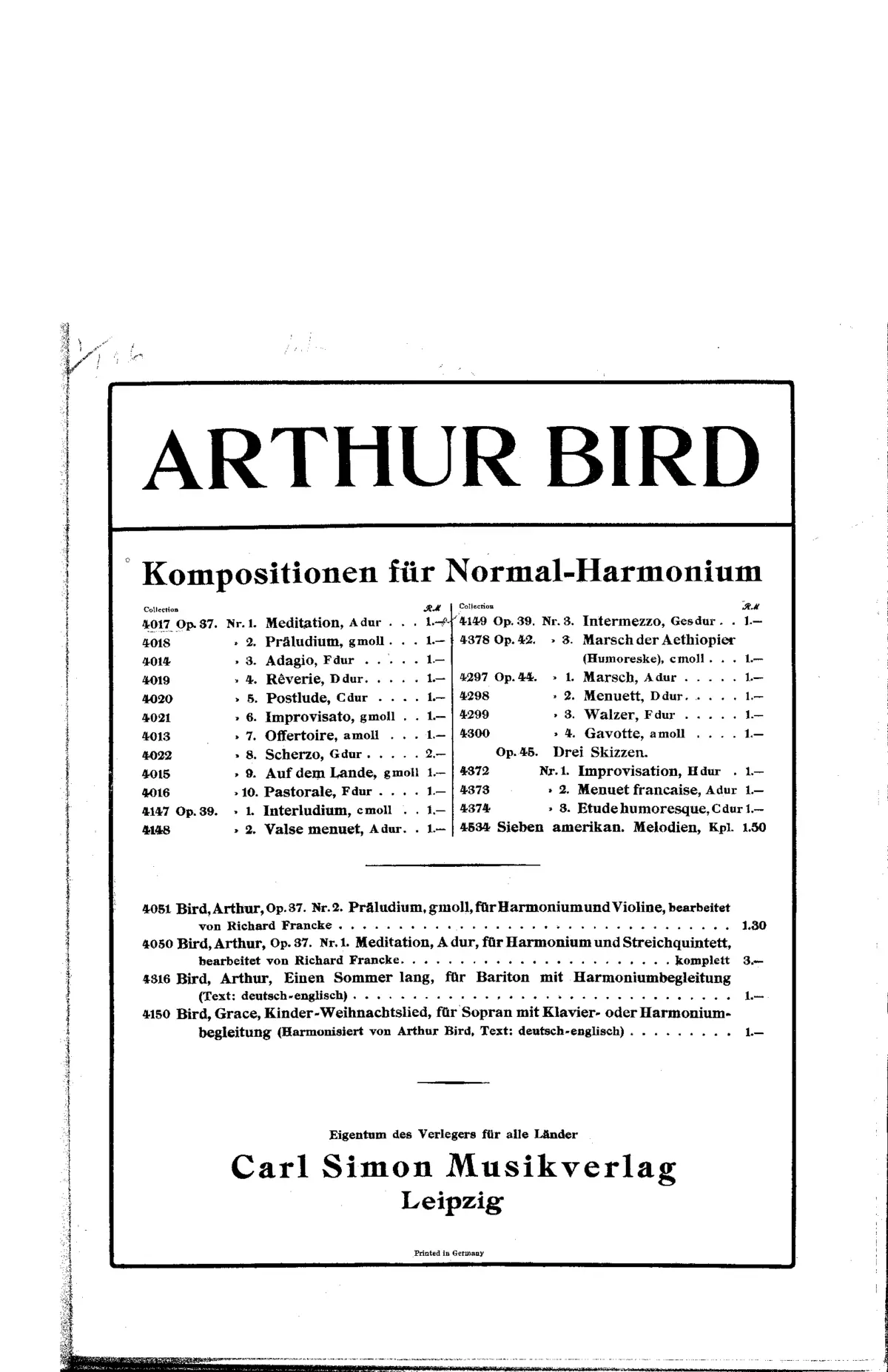 10 Pieces for Harmonium - Page 1