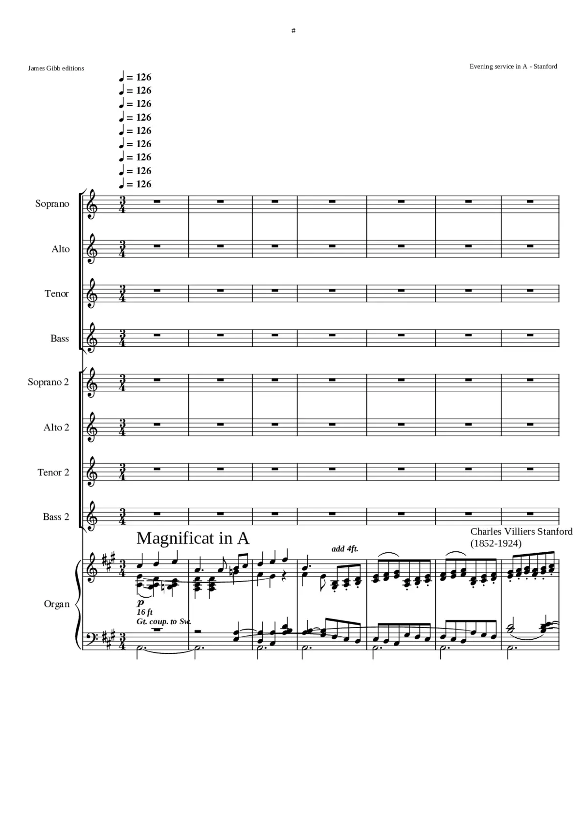 Evening Canticles in A - Page 1