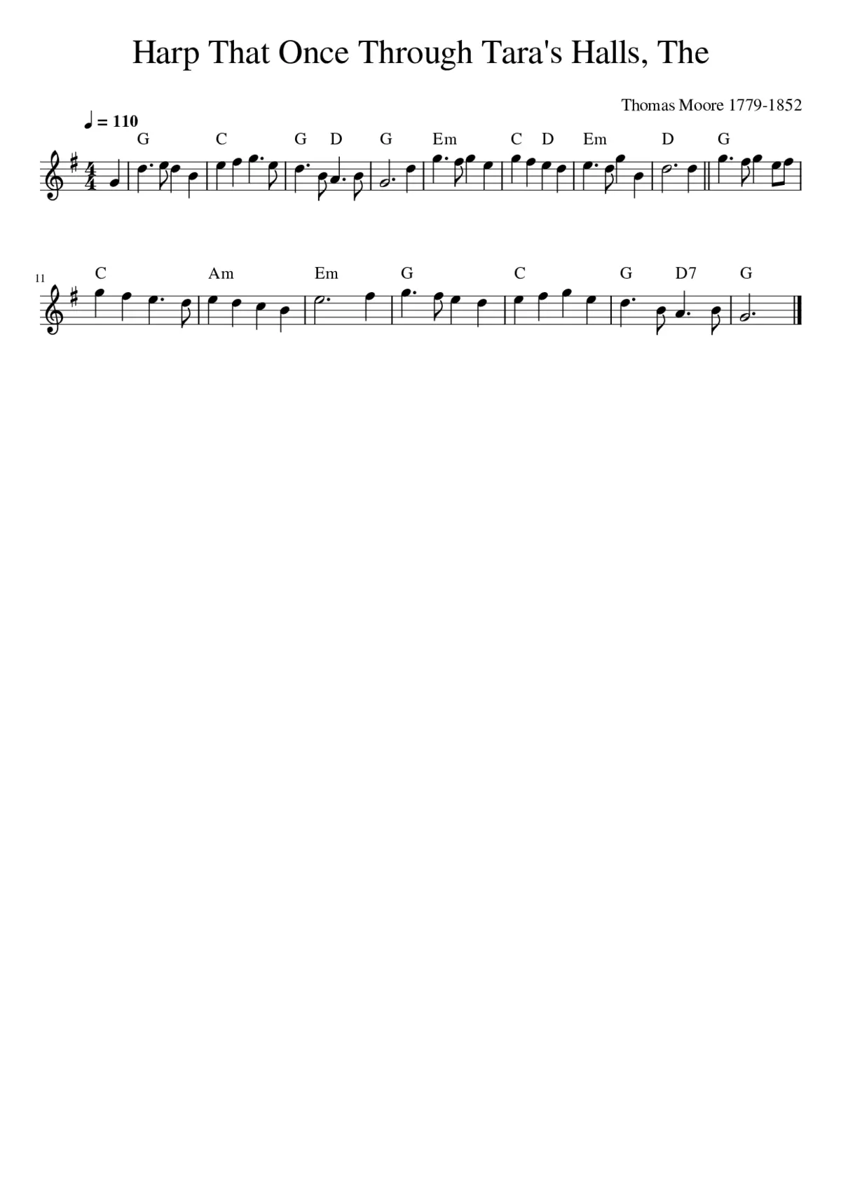 The Harp That Once Through Tara's Halls - Page 1