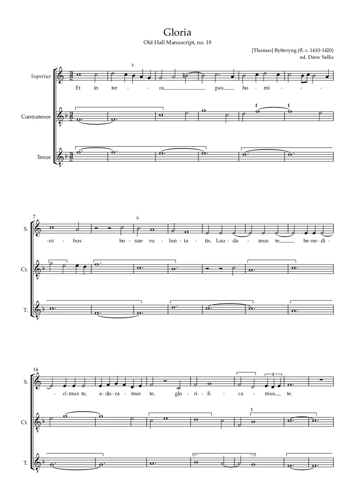 Gloria, Old Hall 17 - Page 1