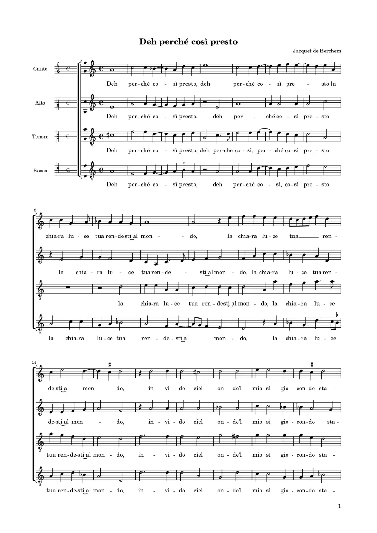 Deh perché così presto - Page 1