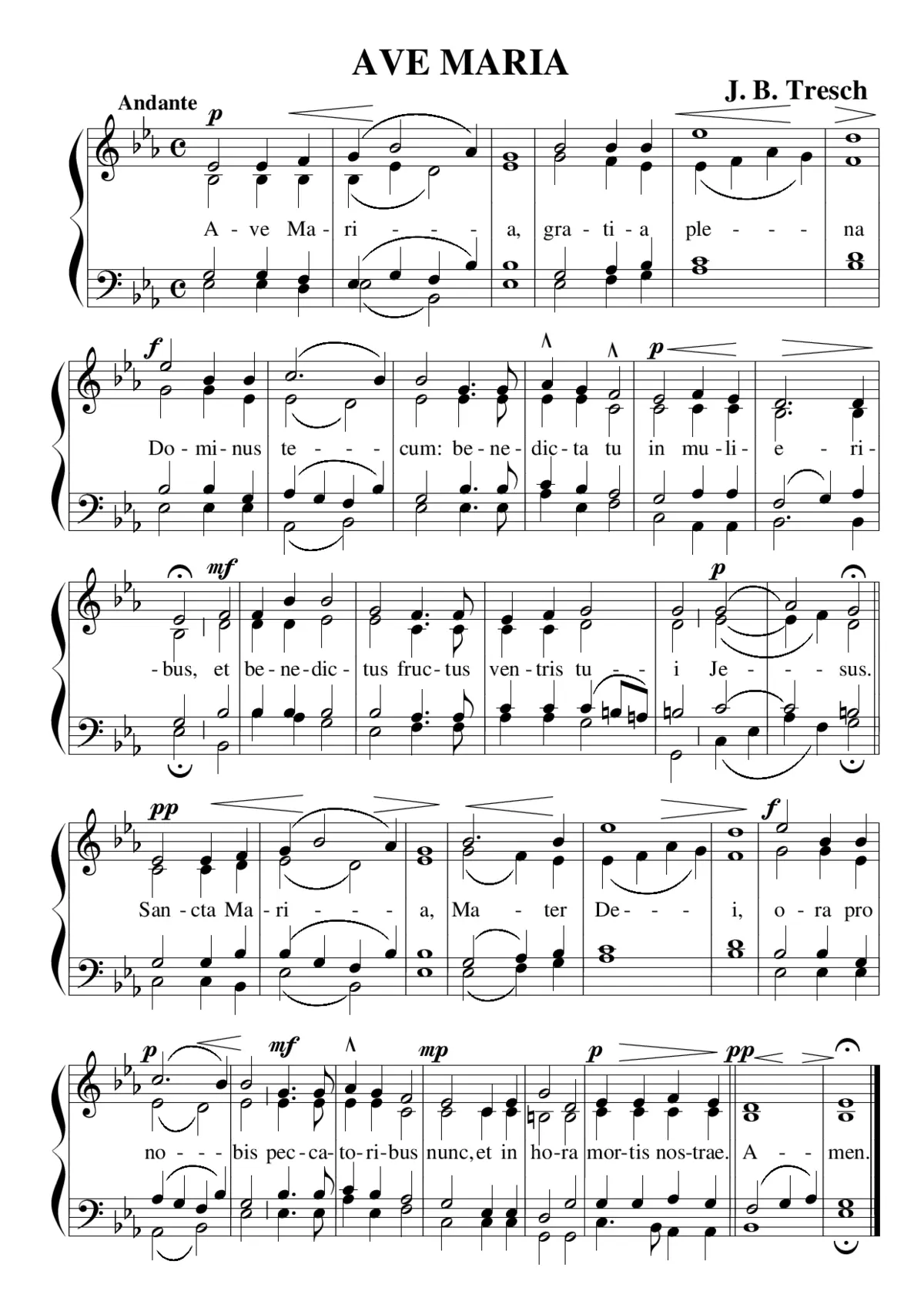 Ave Maria in E flat - Page 1