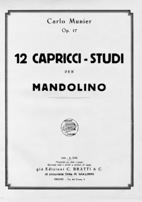 12 Capricci studi per Mandolino