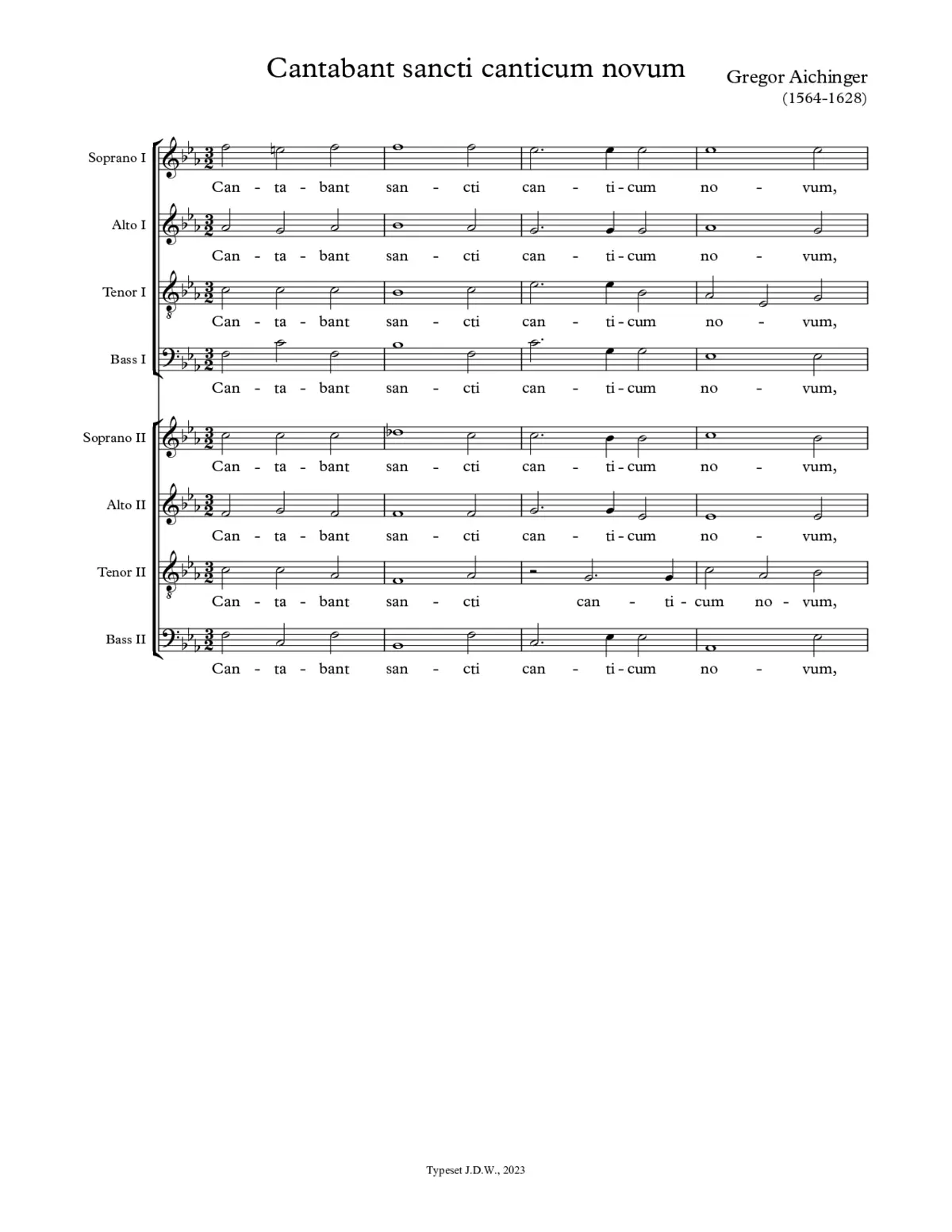 Cantabant sancti canticum novum - Page 1