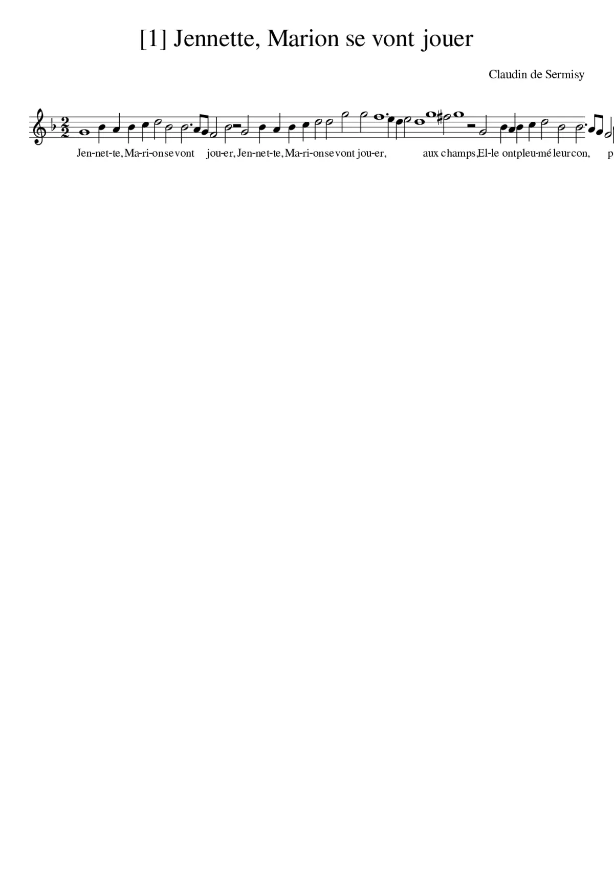 [1] Jennette Marion se vont jouer - Page 1