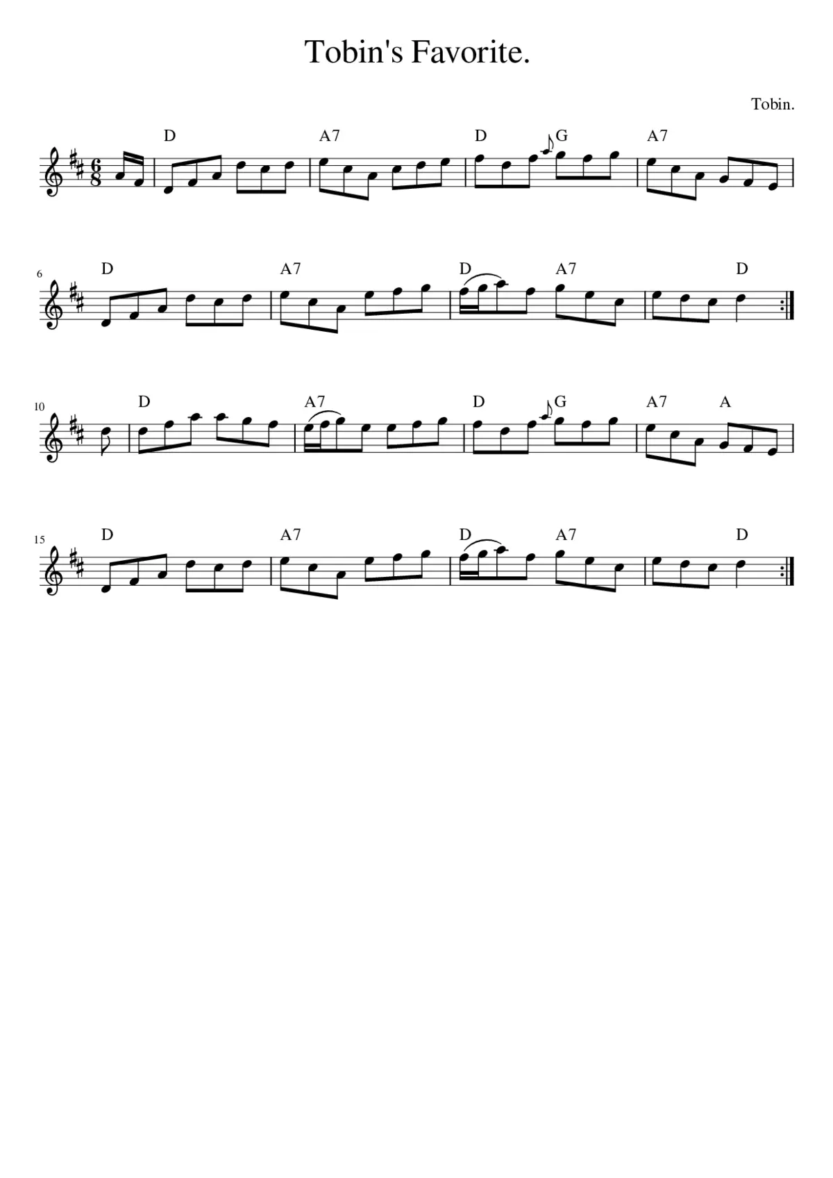 Tobin's Favorite. - Page 1