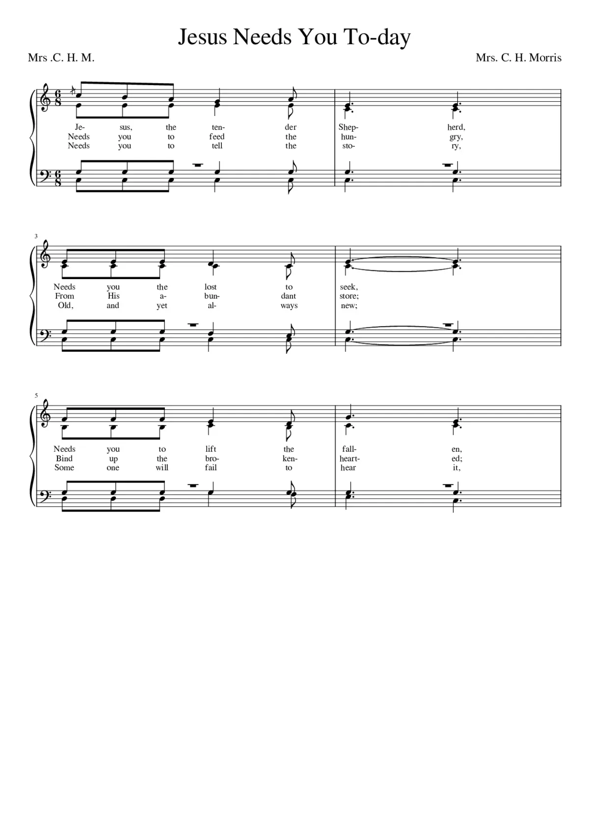 Jesus the tender Shepherd (Morris) - Page 1