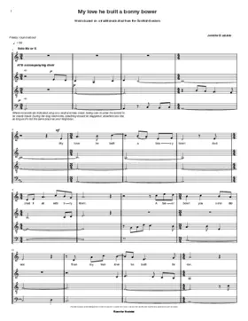 My love he built a bonny bower