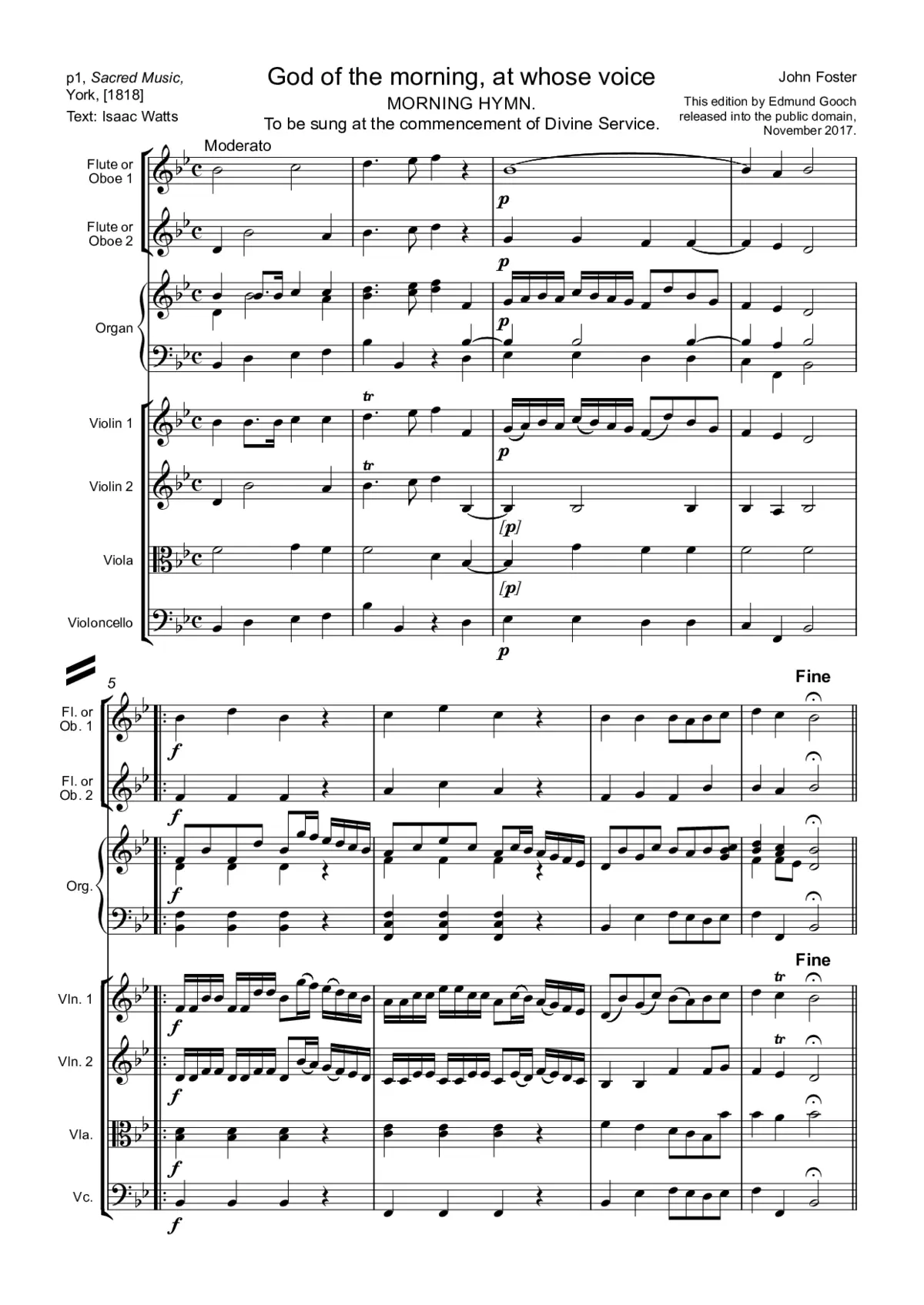 God of the morning, at whose voice - Page 1