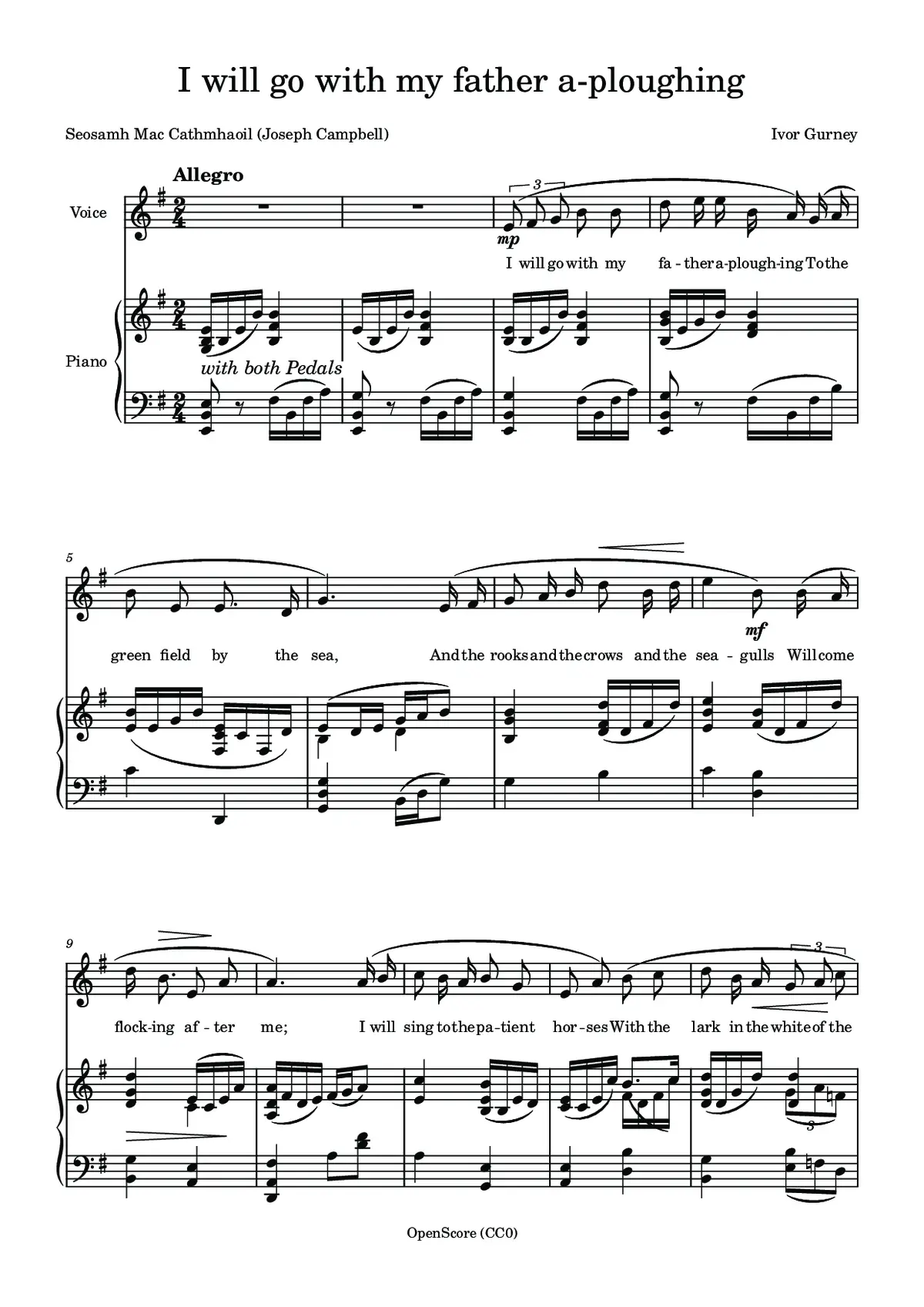 I will go with my father a-ploughing - Page 1