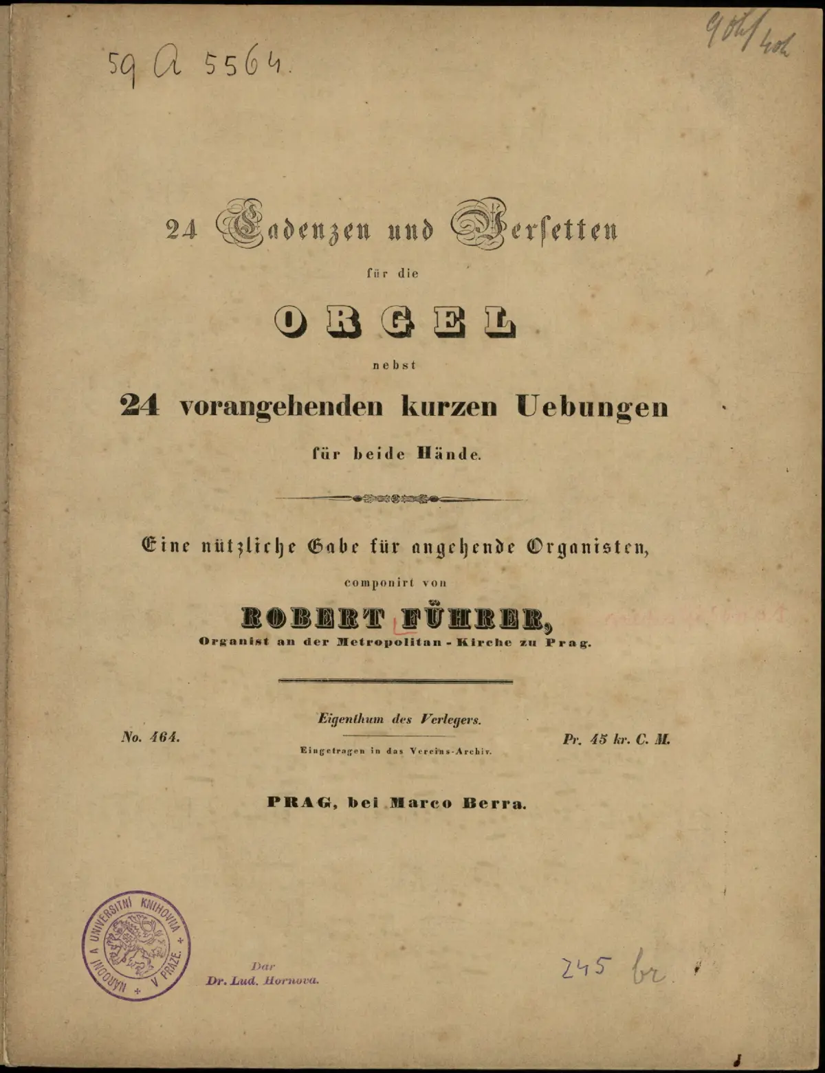 24 Cadenzen und Versetten für die Orgel - Page 1