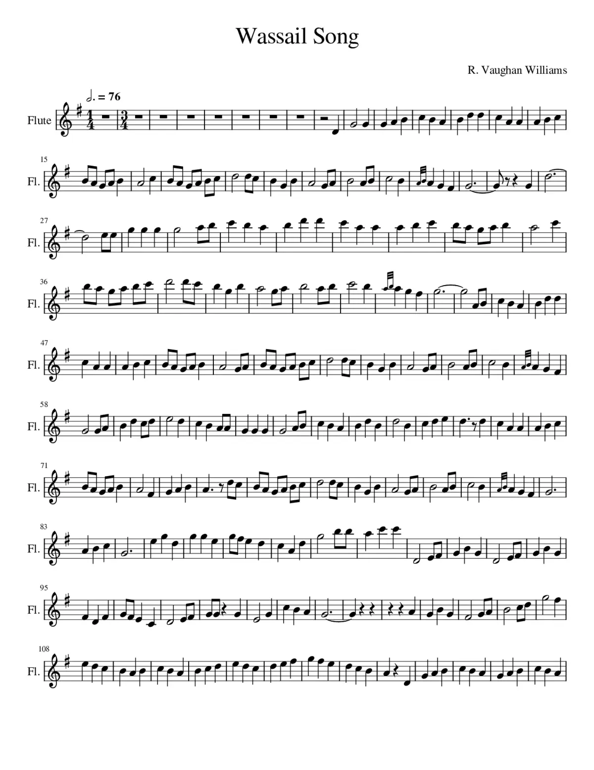 Wassail Song - Page 1