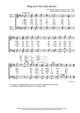 Mag auch die Liebe weinen