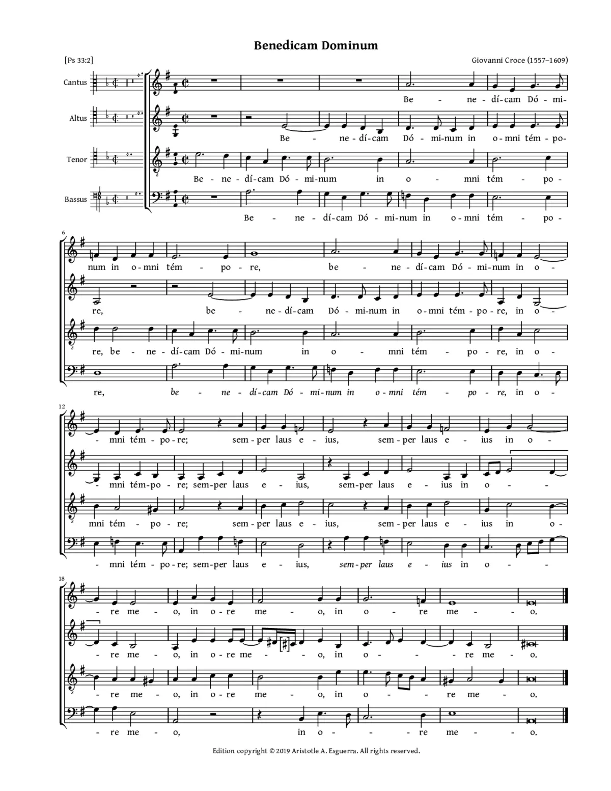 Benedicam Dominum - Page 1