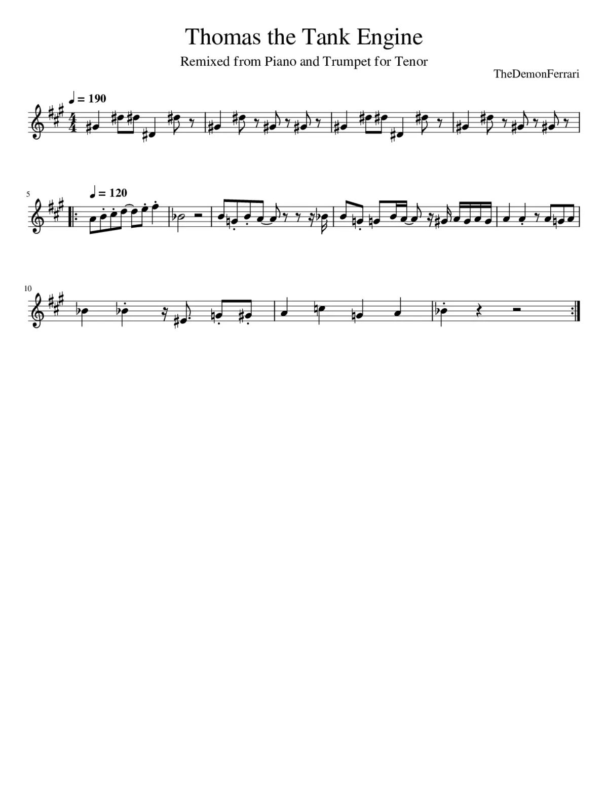 thomas the tank engine theme - Page 1