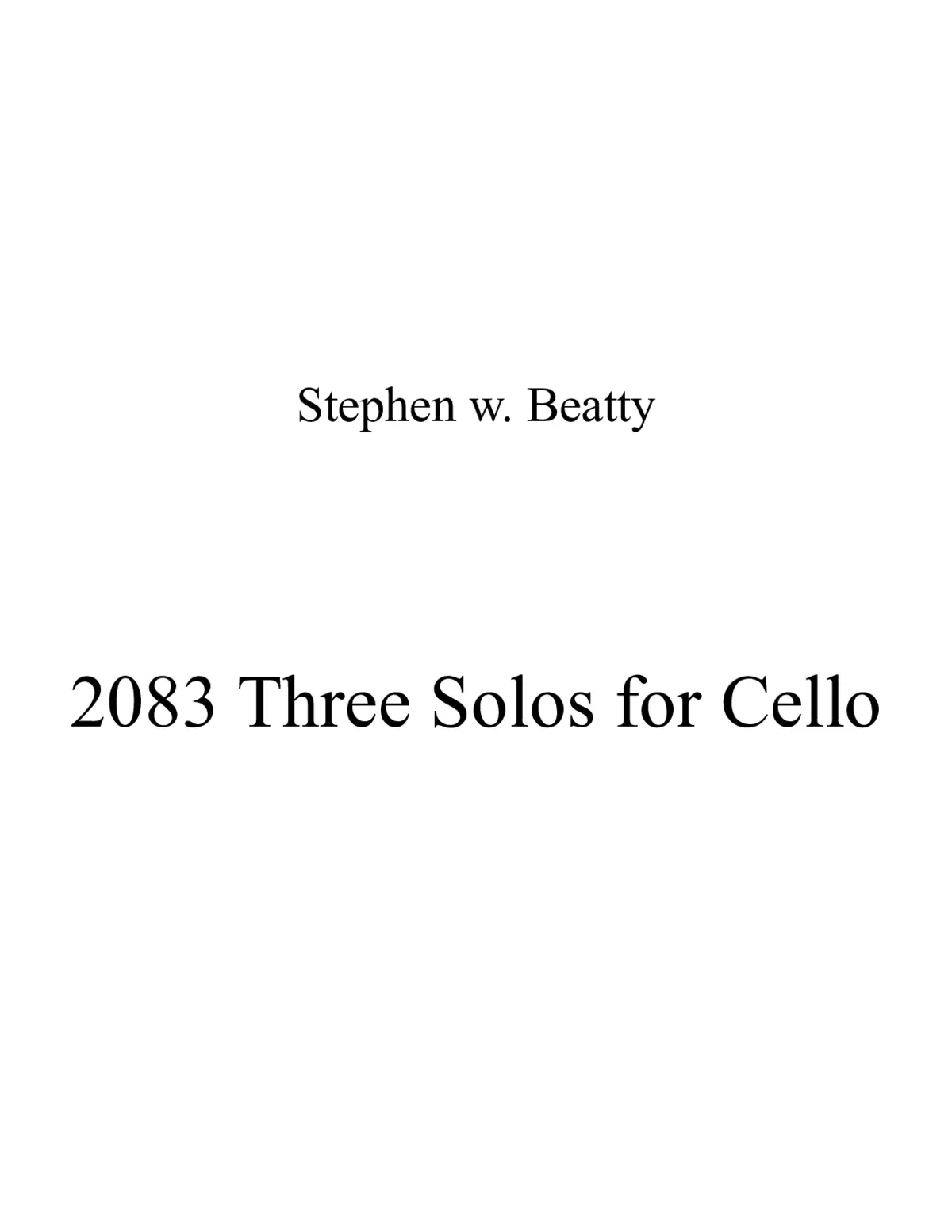 Three Solos for Cello - Page 1