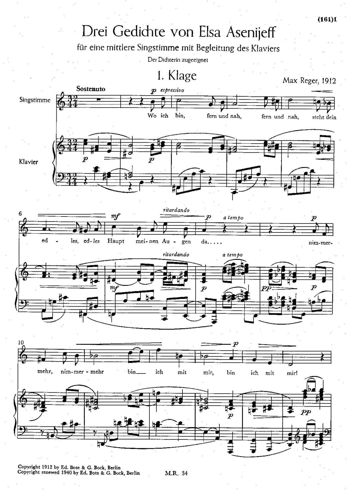 3 Gedichte von Elsa Asenijeff - Page 1