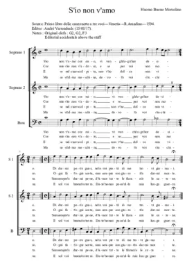 S'io non v'amo