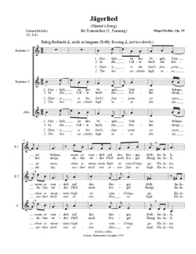 Jägerlied (1. Fassung)