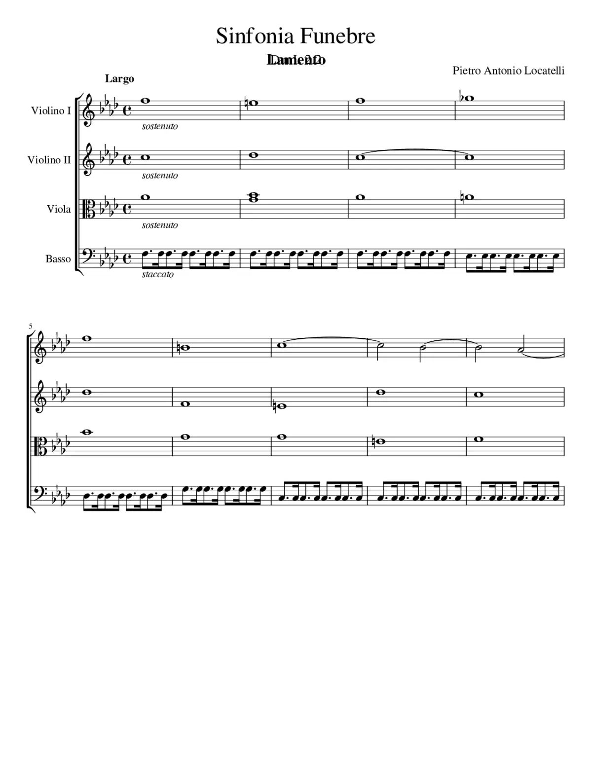 Sinfonia funebre in F minor D.2.2 - Page 1