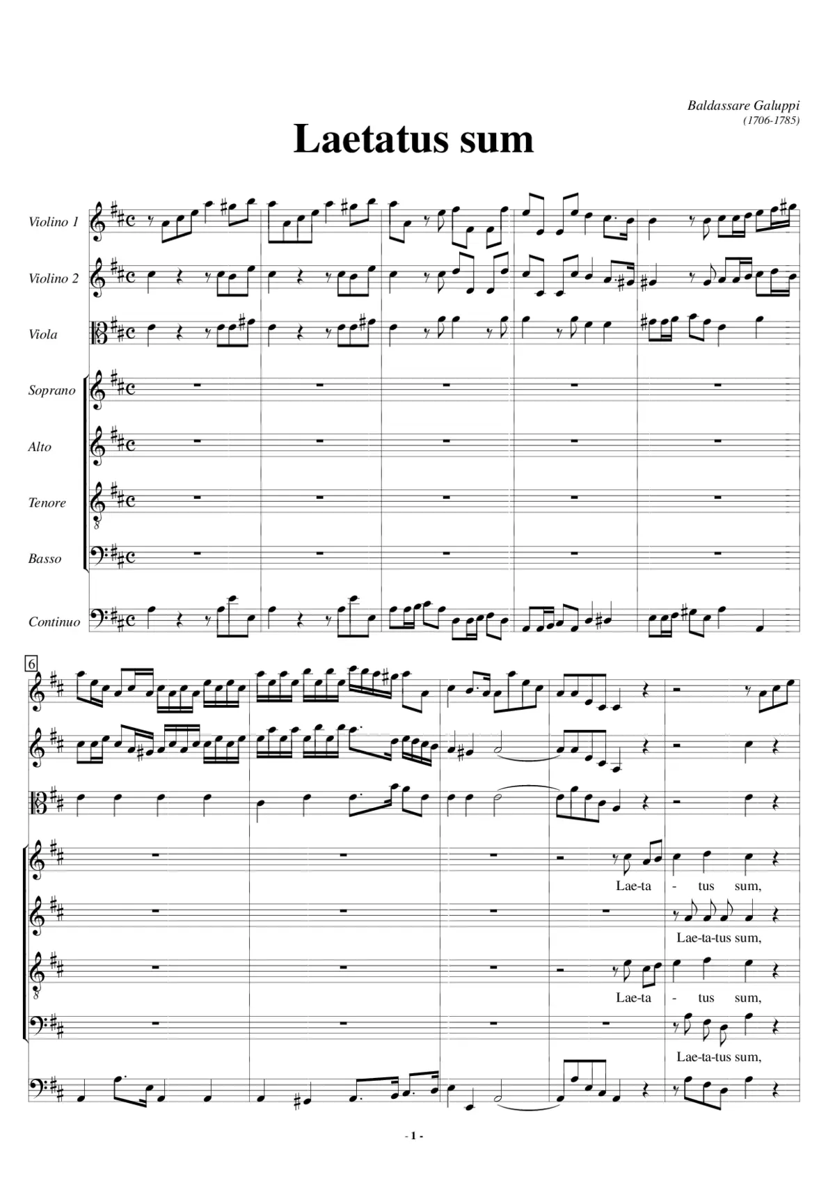 Laetatus sum - Page 1