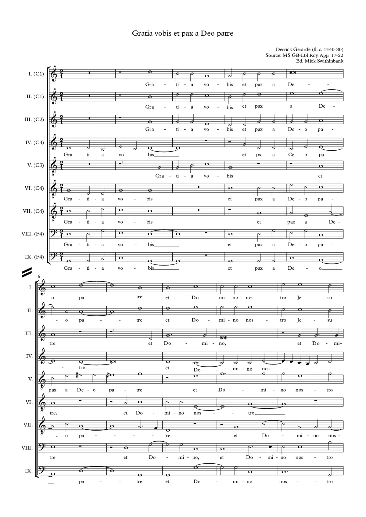 Gratia vobis et pax a Deo patre - Page 1