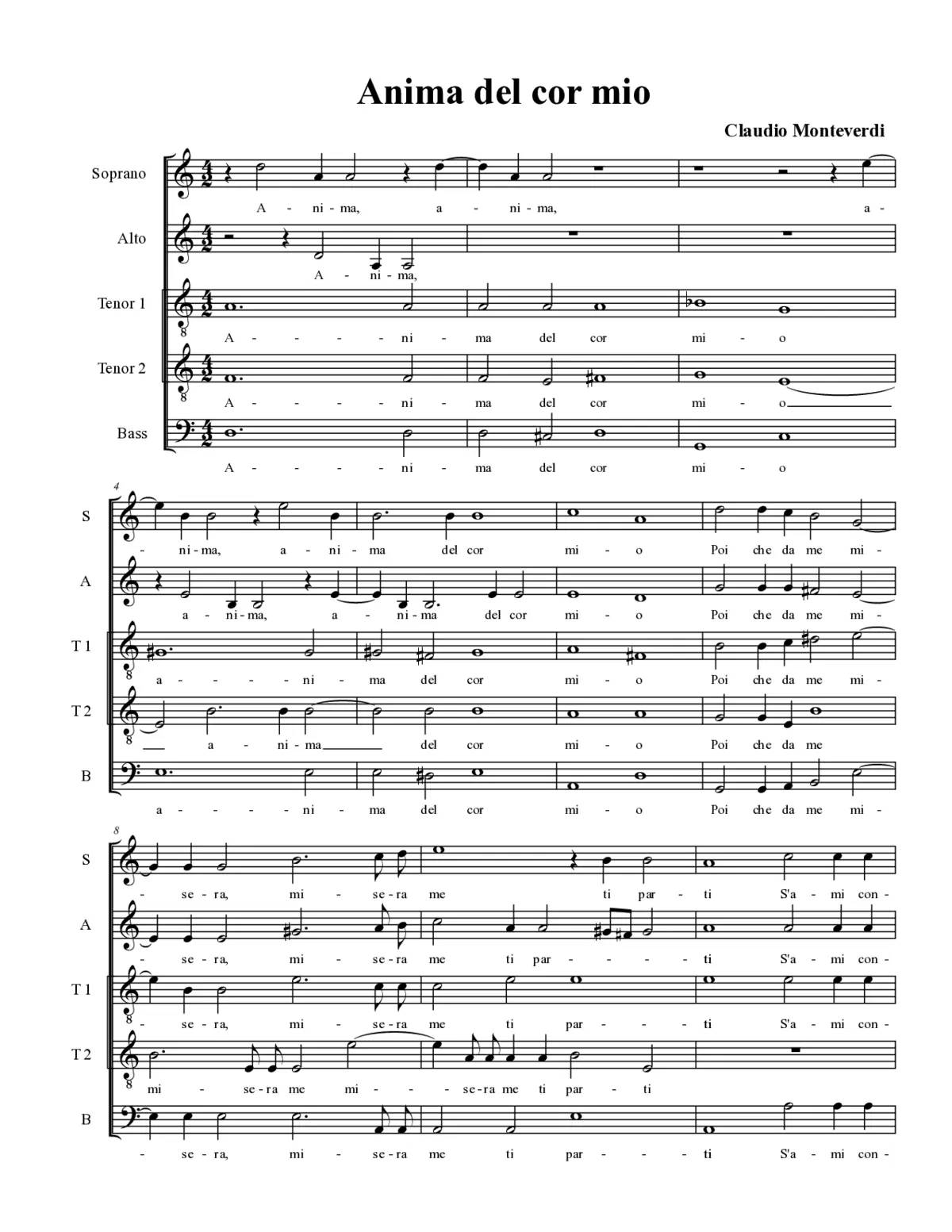 Anima del cor mio - Page 1