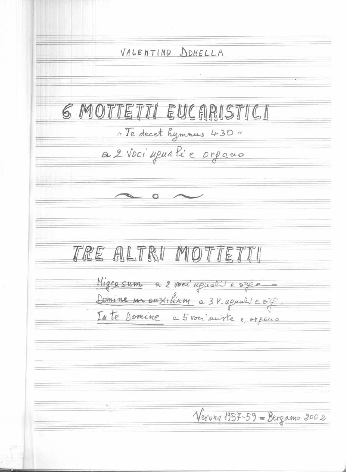 Tre mottetti - Page 1