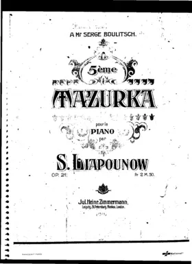 Mazurka No.5, Op.21
