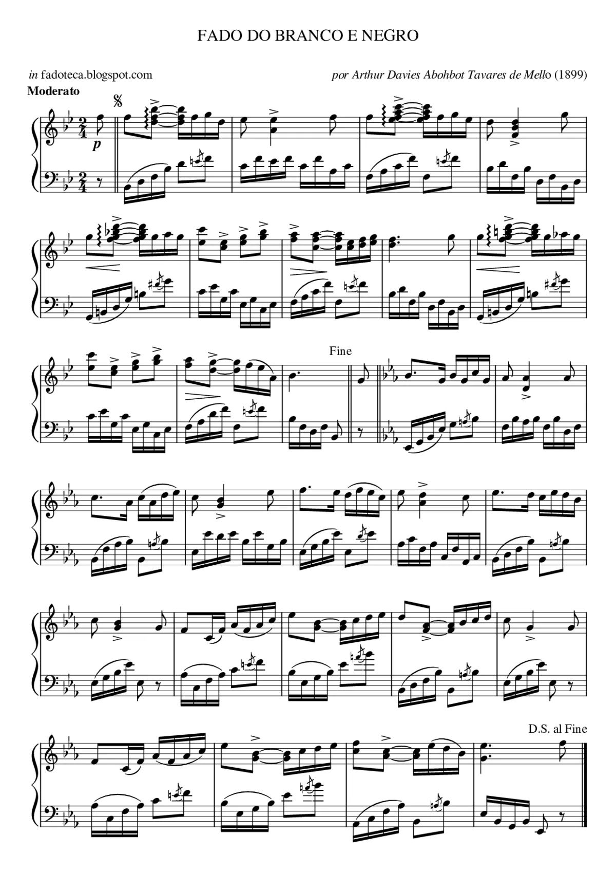 Fado do Branco e Negro - Page 1