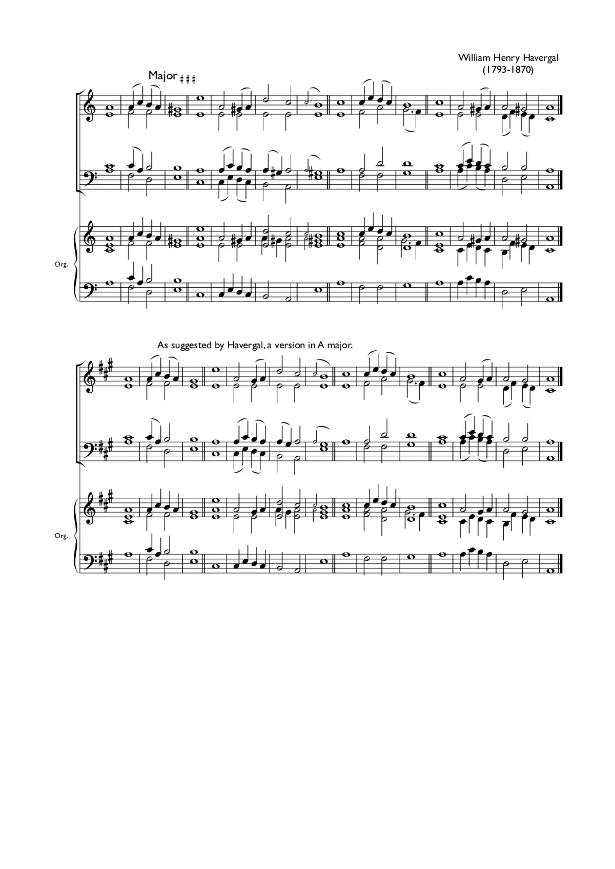 Double chant in A minor II - Page 1