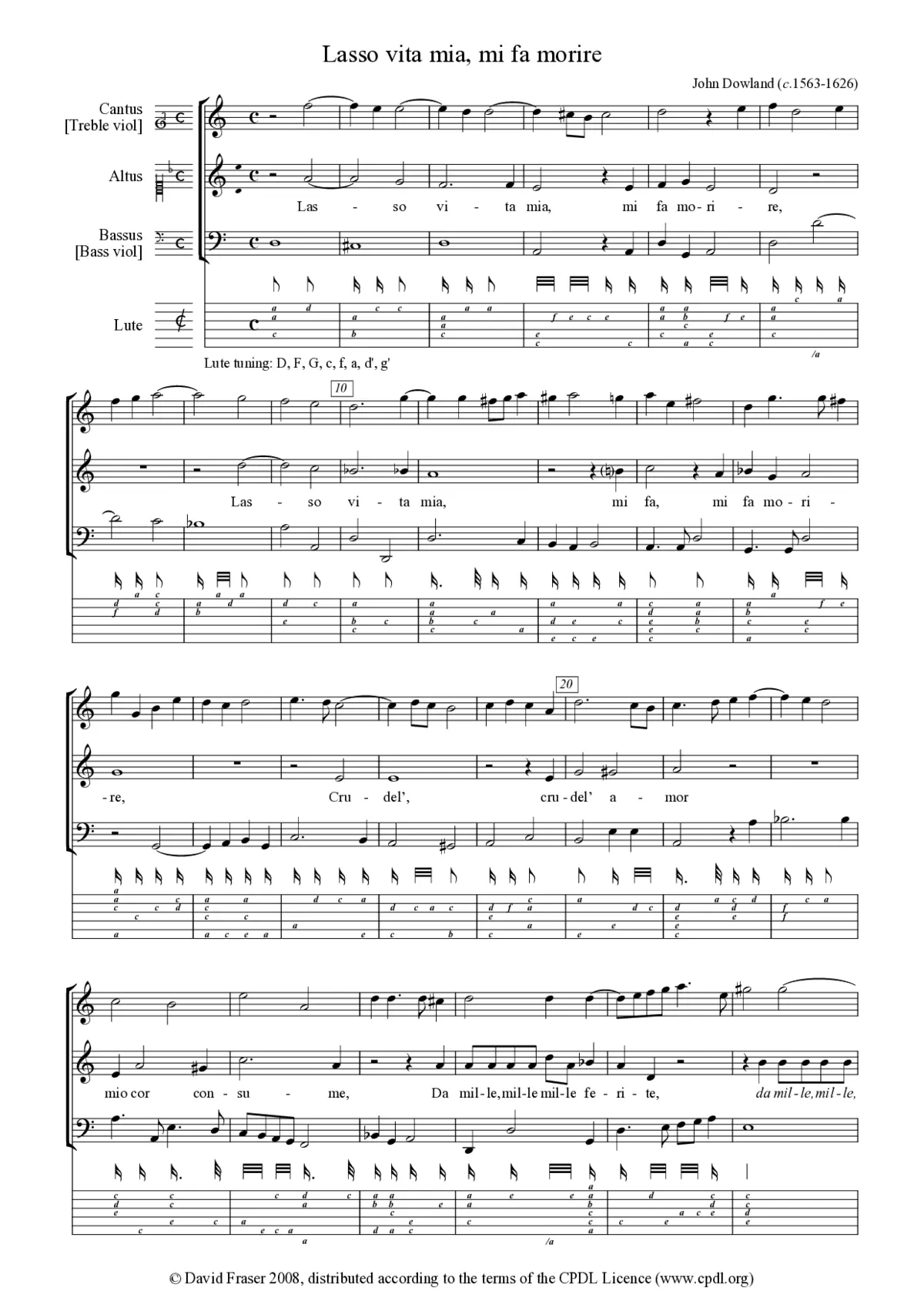 Lasso vita mia, mi fa morire - Page 1