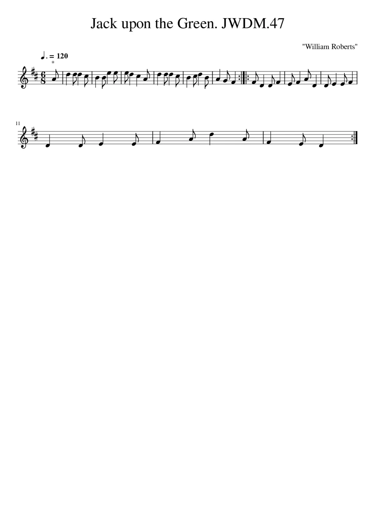 Jack upon the Green. JWDM.47 - Page 1