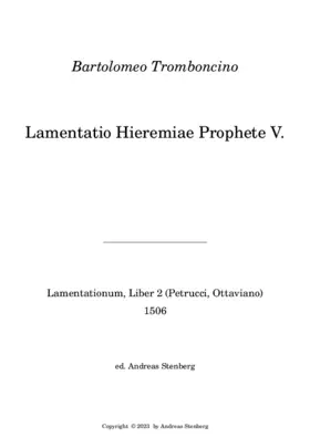 Lamentatio Hieremiae Prophete V.