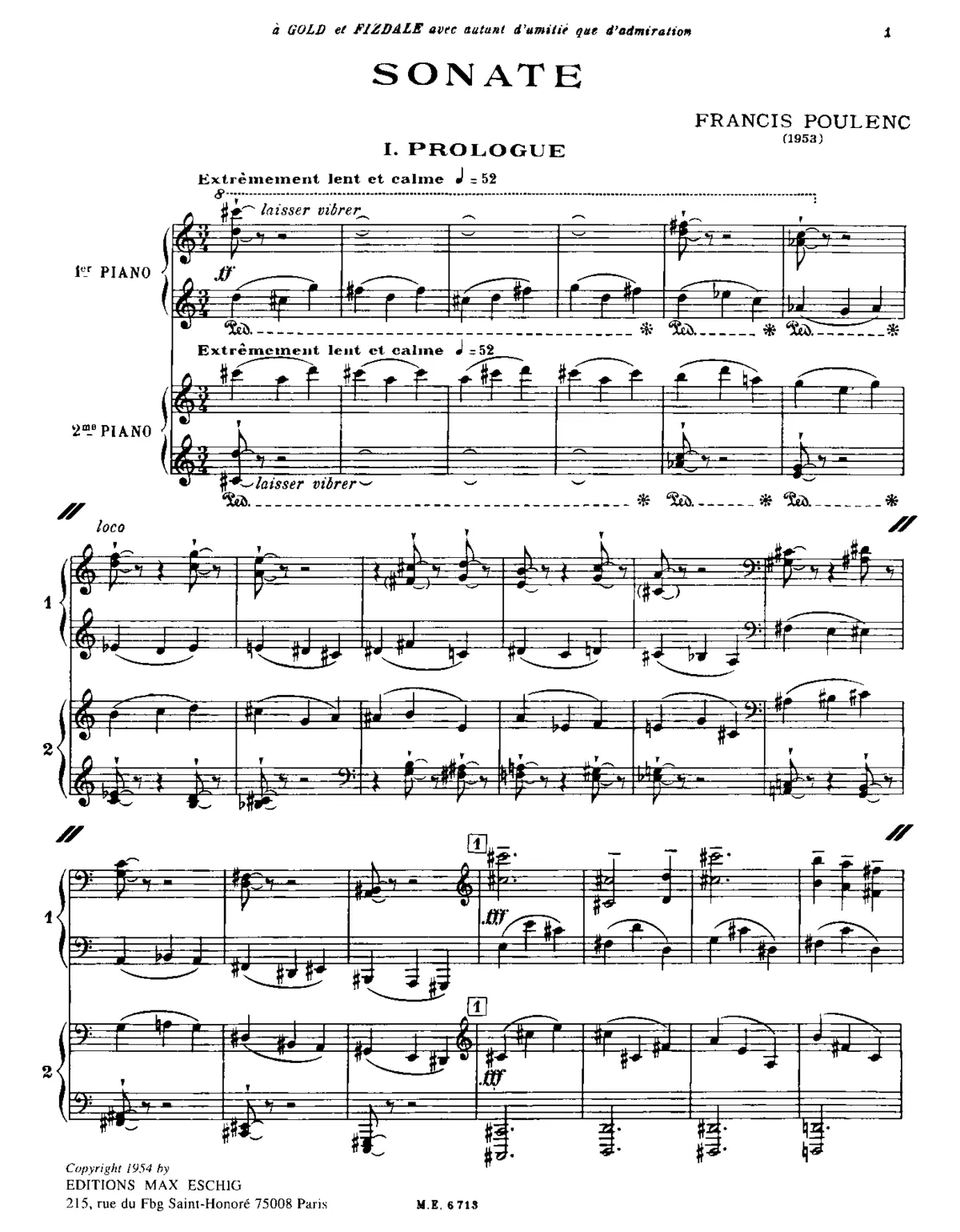 Sonata for Two Pianos - Page 1