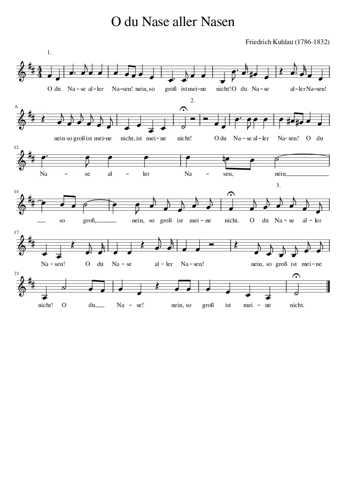 O du Nase aller Nasen - Page 1