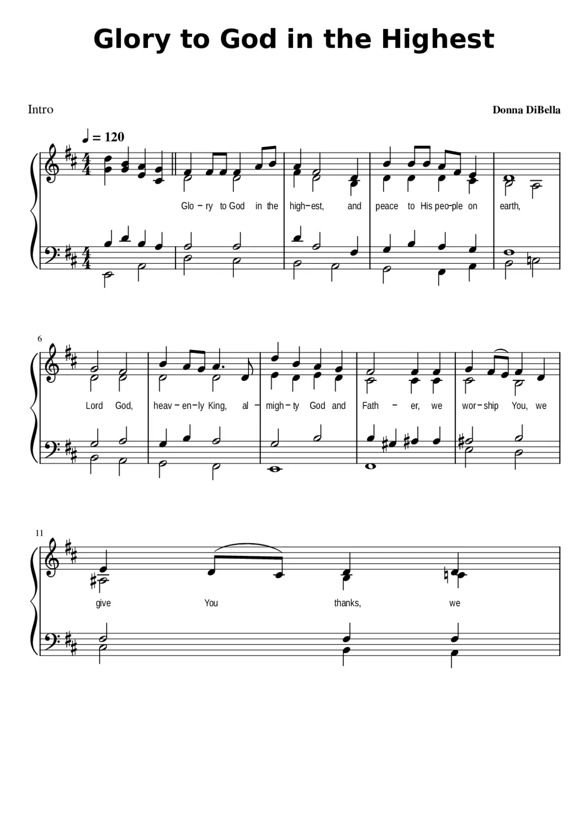 Glory to God in the Highest - Page 1