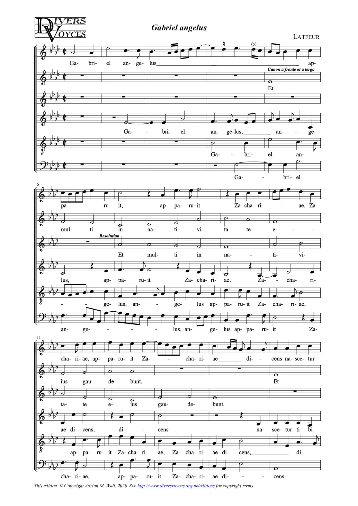 Gabriel angelus apparuit - Page 1