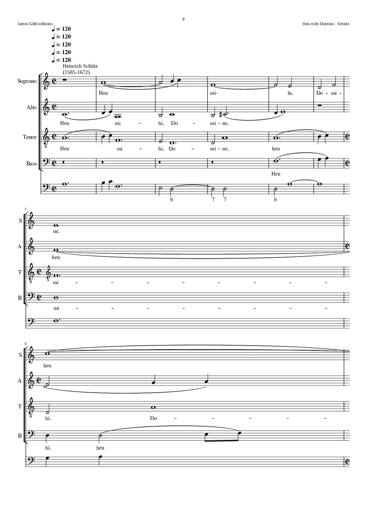 Heu mihi Domine SWV 65 - Page 1