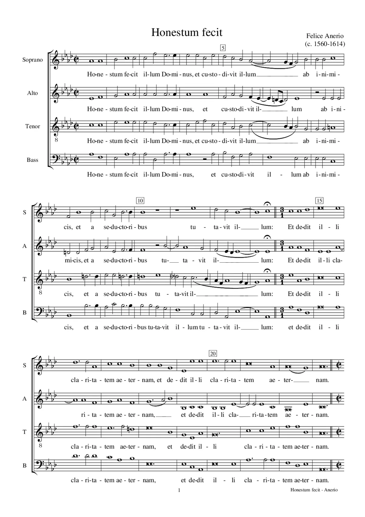 Honestum fecit - Page 1