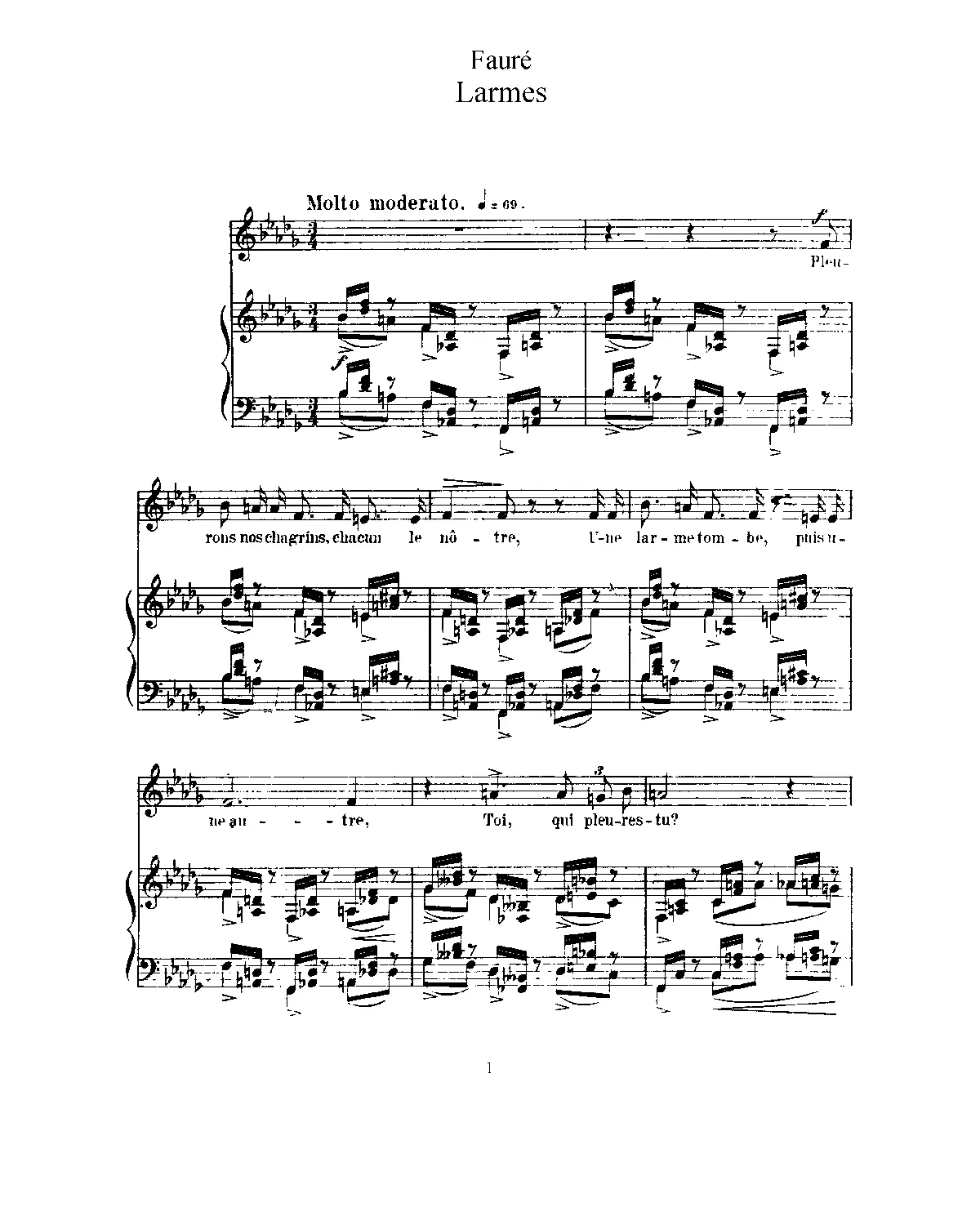 4 Mélodies - Page 1
