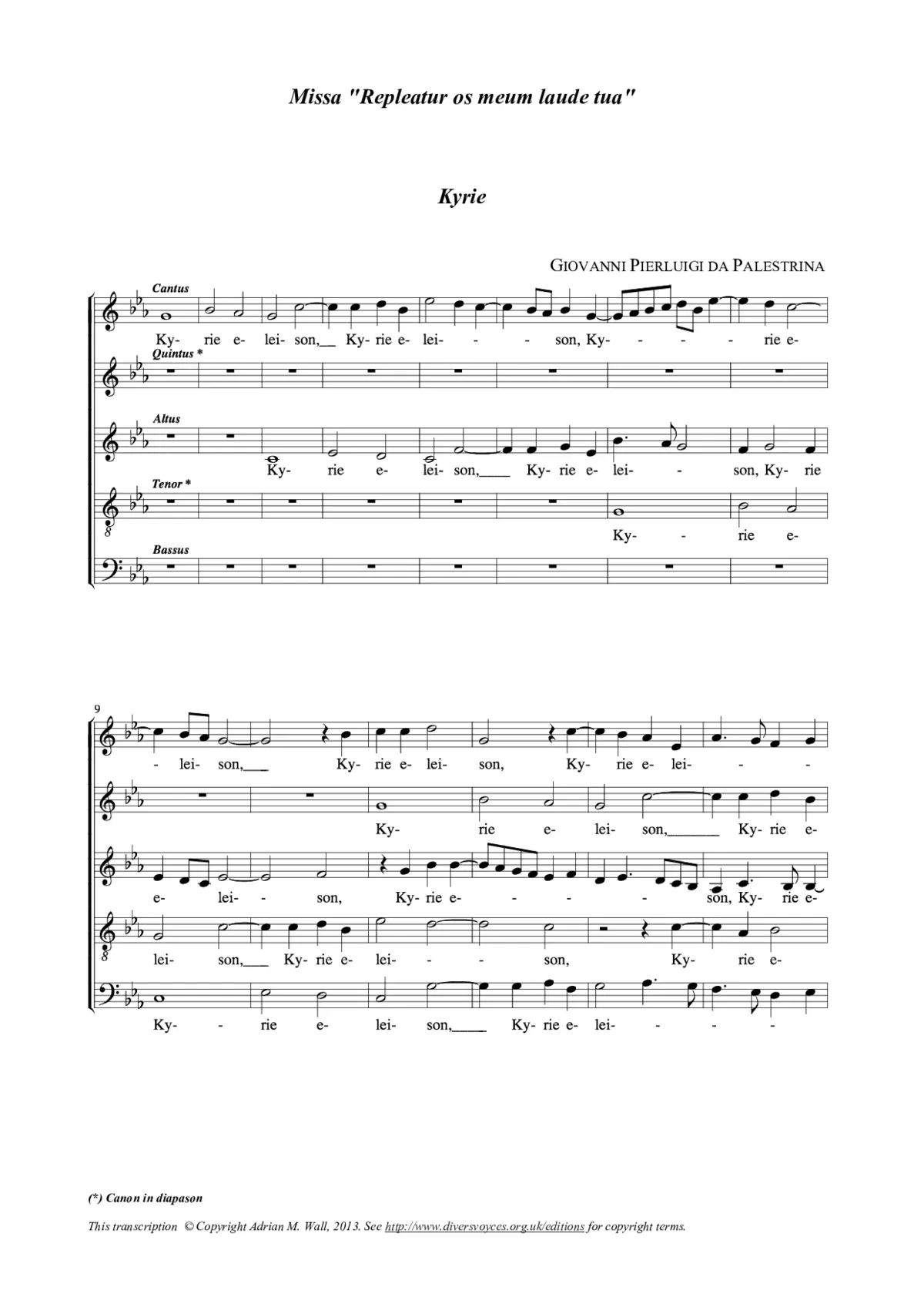 Missa Repleatur os meum laude tua - Page 1