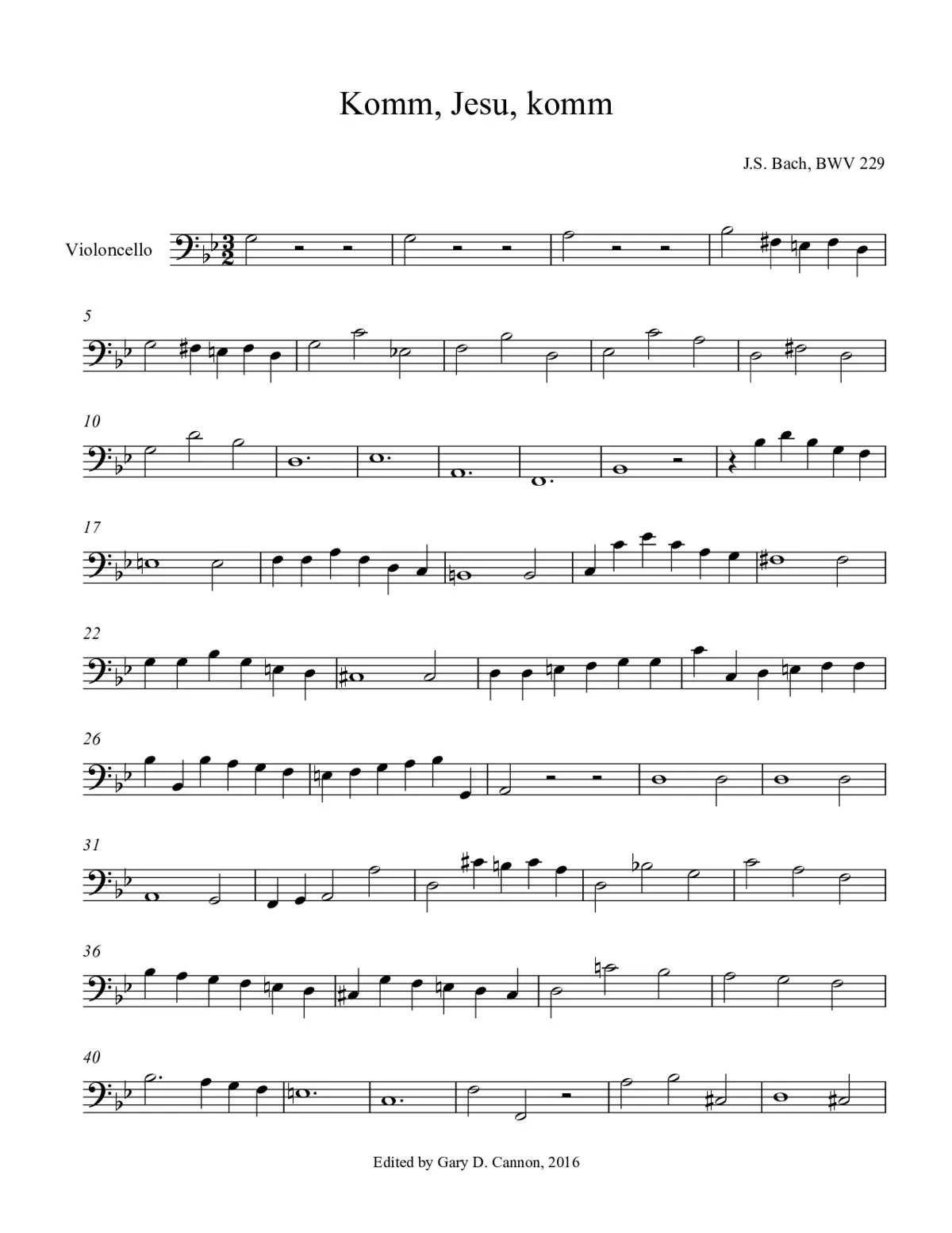 Komm, Jesu, komm, BWV 229 - Page 1