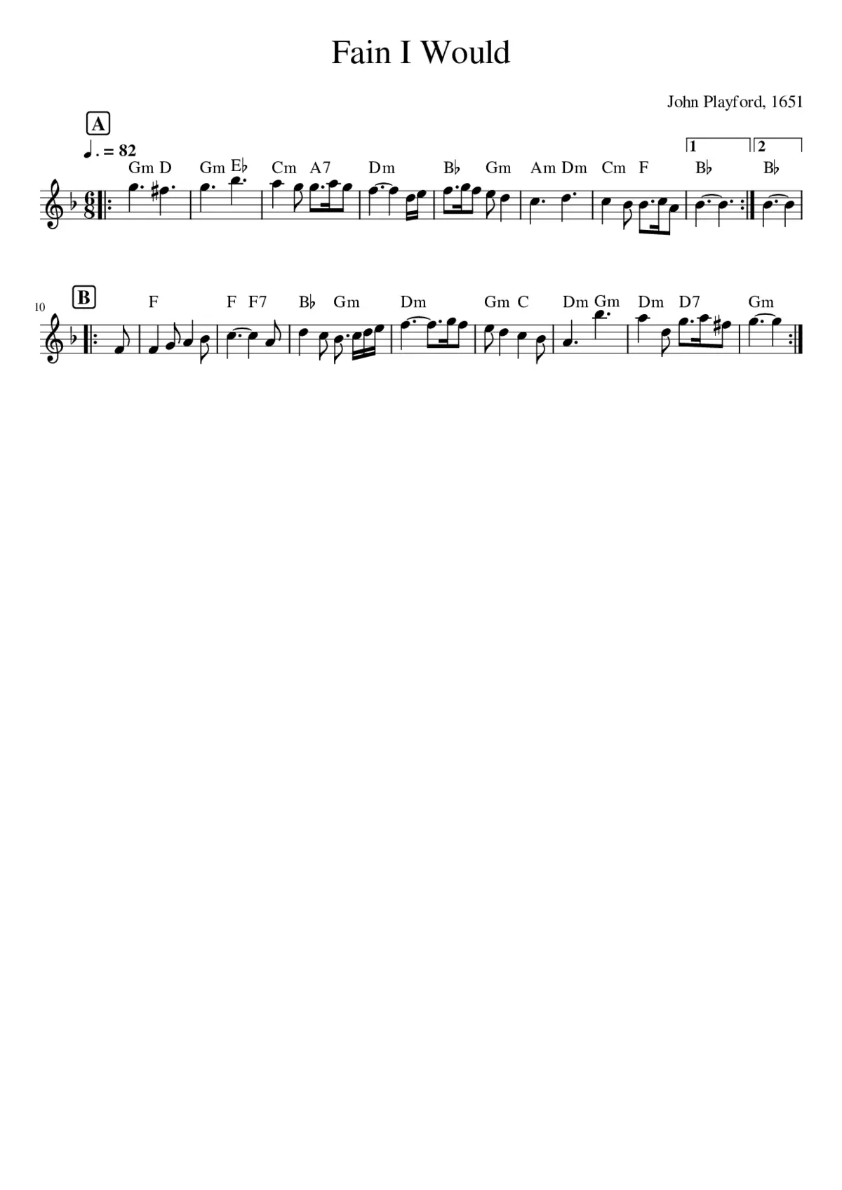 Fain I Would - Page 1