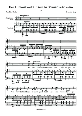 Der Himmel mit all’ seinen Sonnen wär’ mein